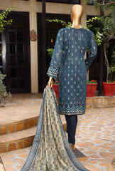 D 02 | 3PC Stitched Damask Jacquard Premium Lawn By HZ Textiles