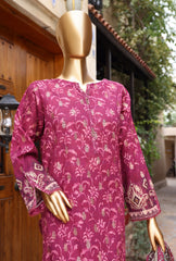 D 03 | 3PC Stitched Damask Jacquard Premium Lawn By HZ Textiles