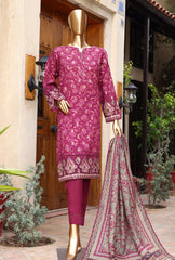 03 | 3PC Unstitched Jacquard Premium Lawn By HZ Textiles