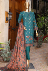 D 05 | 3PC Stitched Damask Jacquard Premium Lawn By HZ Textiles