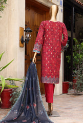 D 06 | 3PC Stitched Damask Jacquard Premium Lawn By HZ Textiles