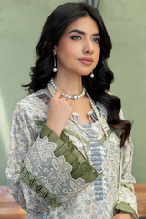 3-PC Unsttiched Embroidered Printed Lawn Shezlin By Johra | JS-643
