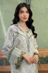 3-PC Unsttiched Embroidered Printed Lawn Shezlin By Johra | JS-643