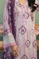 3-PC Unsttiched Embroidered Printed Lawn Shezlin By Johra | JS-641