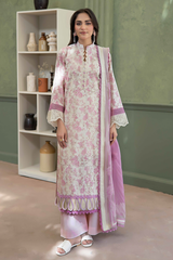 3-PC Unsttiched Embroidered Printed Lawn Shezlin By Johra | JS-646