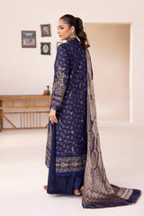 TZ-641 | 3PC Unstitched Suit Embroidered Banarsi Lawn Topaz By Johra