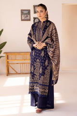 TZ-641 | 3PC Unstitched Suit Embroidered Banarsi Lawn Topaz By Johra
