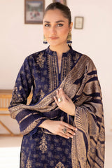 TZ-641 | 3PC Unstitched Suit Embroidered Banarsi Lawn Topaz By Johra