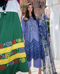 3-PC Unstitched Embroidered Lawn Odessey By Mushq | Juana
