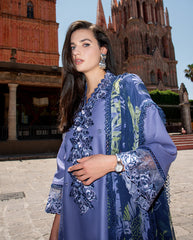 3-PC Unstitched Embroidered Lawn Odessey By Mushq | Juana