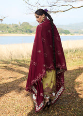 3-PC Unstitched Embroidered Luxury Lawn By Hussain Rehar | Minted