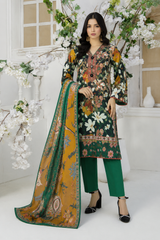 3 Piece Printed Khaddar Suit with Zari Dupatta By Gul Ahmed