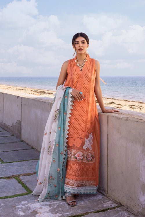 MABE - SRLL24-04 | 3PC Unstitched Luxury Lawn By Saira Rizwan