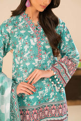 3 Piece Printed Khaddar Suit with Zari Dupatta By Gul Ahmed