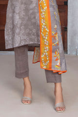 3 Piece Printed Khaddar Suit with Zari Dupatta By Gul Ahmed