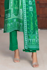 3 Piece Printed Khaddar Suit with Zari Dupatta By Gul Ahmed