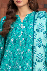 3 Piece Printed Khaddar Suit with Zari Dupatta By Gul Ahmed
