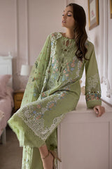 D-4 A | 3PC Unstitched Luxury Lawn Collection By Sobia Nazir