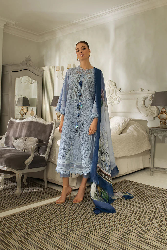 D-5 A | 3PC Unstitched Luxury Lawn Collection By Sobia Nazir