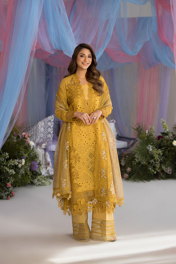 3-PC Unstitched Embroidered Luxury Lawn By Sobia Nazir | L25-1A