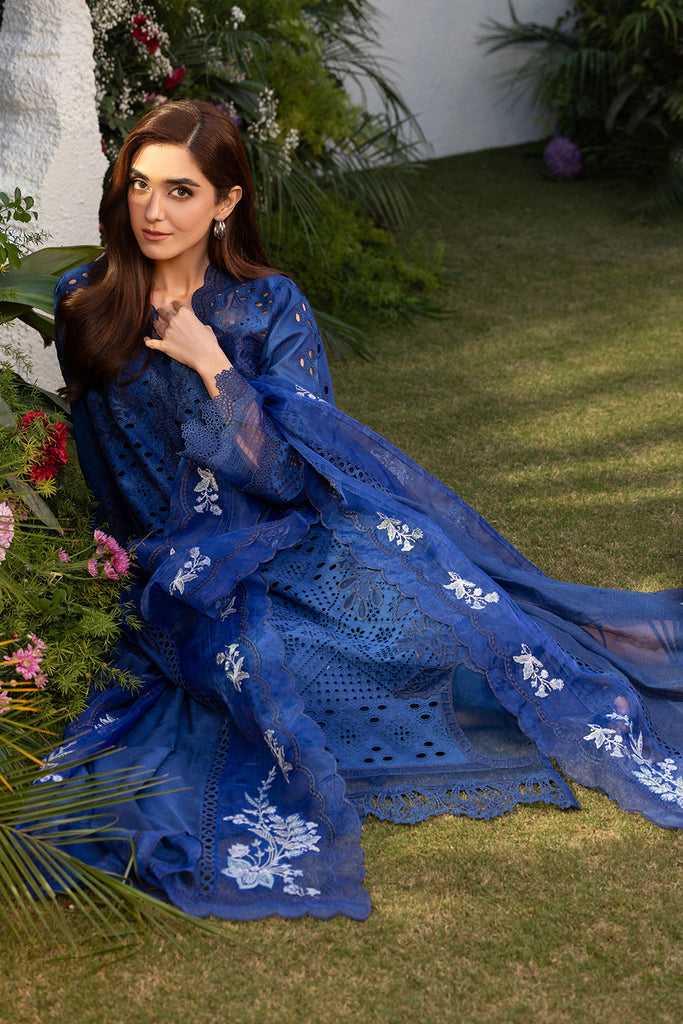 3-PC Unstitched Embroidered Luxury Lawn By Sobia Nazir | L25-1B
