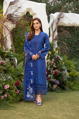 3-PC Unstitched Embroidered Luxury Lawn By Sobia Nazir | L25-1B