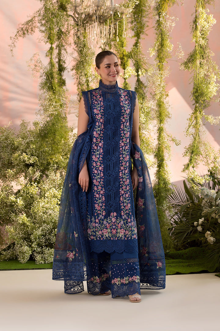Design 4A | 3Pc Unstitched Suit Luxury Lawn By Sobia Nazir