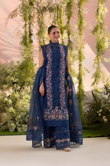 Design 4A | 3Pc Unstitched Suit Luxury Lawn By Sobia Nazir
