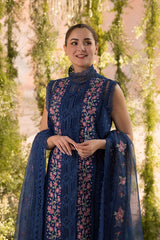 Design 4A | 3Pc Unstitched Suit Luxury Lawn By Sobia Nazir