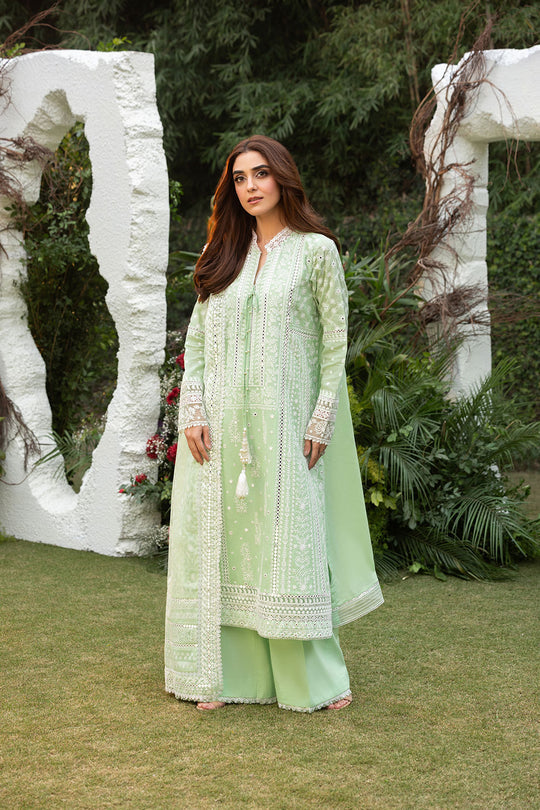 Design 7B | 3Pc Unstitched Suit Luxury Lawn By Sobia Nazir