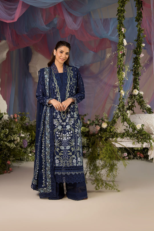 Design 8A | 3Pc Unstitched Suit Luxury Lawn By Sobia Nazir