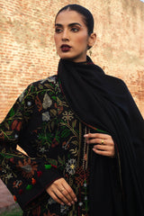 LALEH-D4 | 3Pc Unstitched Suit Winter Embroidered Khaddar By Zara Shahjahan