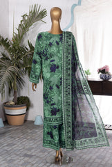 3-PC Unstitched Linen Printed Wintry by HZ Textiles | LWP-1302