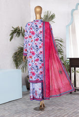 3-PC Unstitched Linen Printed Wintry by HZ Textiles | LWP-1304