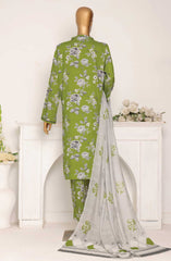 LWP-1123 | 3Pc Unstitched Suit Winter Digital Printed Linen Wintry By Hz Textiles