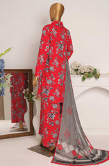 LWP-1124 | 3Pc Unstitched Suit Winter Digital Printed Linen Wintry By Hz Textiles