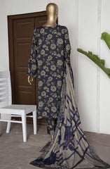 LWP-1128 | 3Pc Unstitched Suit Winter Digital Printed Linen Wintry By Hz Textiles