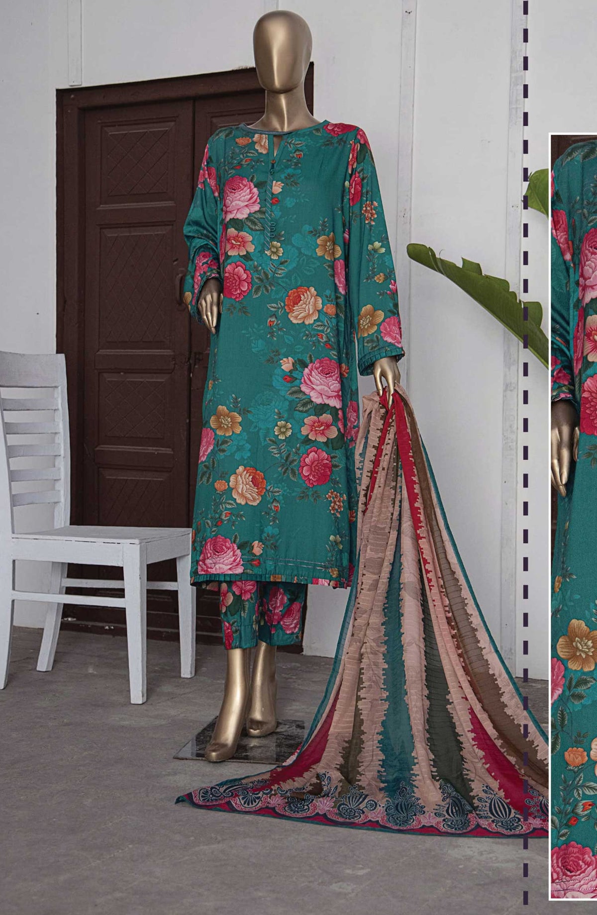 LWP-1131 | 3Pc Unstitched Suit Winter Digital Printed Linen Wintry By Hz Textiles