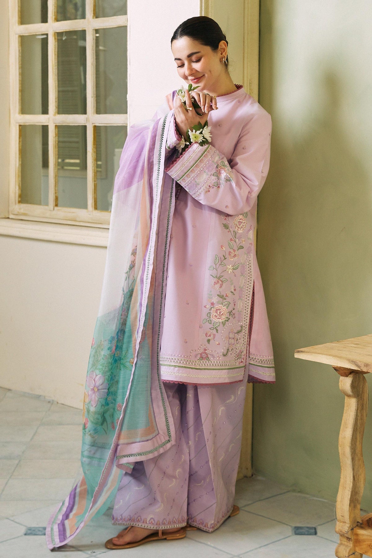 LAYLA-5A | 3Piece Unstitched Coco Lawn By Zara Shahjahan