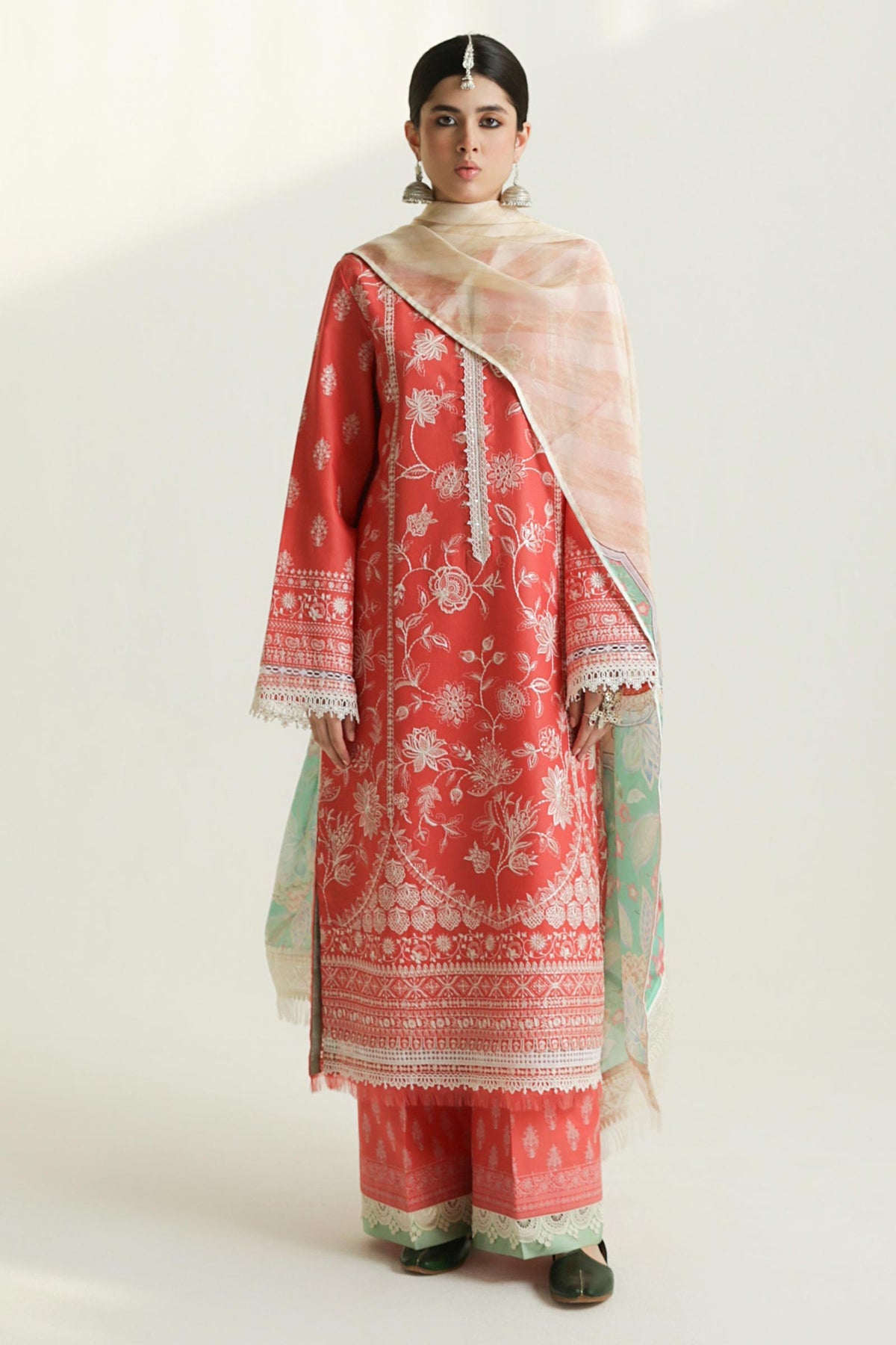 MAHI 1A | 3PC Unstitched Summer Lawn By Zara Shahjahan