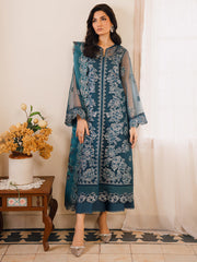 05- MAVI | 3 PC Unstitched Luxury Lawn NAQSH By Binilyas