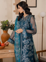 05- MAVI | 3 PC Unstitched Luxury Lawn NAQSH By Binilyas