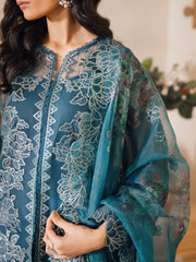 05- MAVI | 3 PC Unstitched Luxury Lawn NAQSH By Binilyas