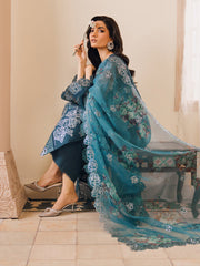 05- MAVI | 3 PC Unstitched Luxury Lawn NAQSH By Binilyas