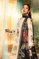 Unstitched 3-PC Printed Lawn Suit M basic By Maria B | MB-CUS25-702A