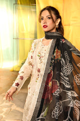Unstitched 3-PC Printed Lawn Suit M basic By Maria B | MB-CUS25-702A
