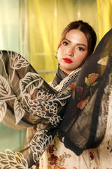 Unstitched 3-PC Printed Lawn Suit M basic By Maria B | MB-CUS25-702A