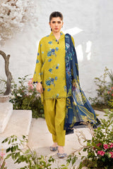 Unstitched 3-PC Printed Lawn Suit M basic By Maria B | MB-CUS25-702B