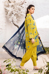 Unstitched 3-PC Printed Lawn Suit M basic By Maria B | MB-CUS25-702B