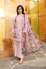 Unstitched 3-PC Printed Lawn Suit M basic By Maria B | MB-CUS25-705B